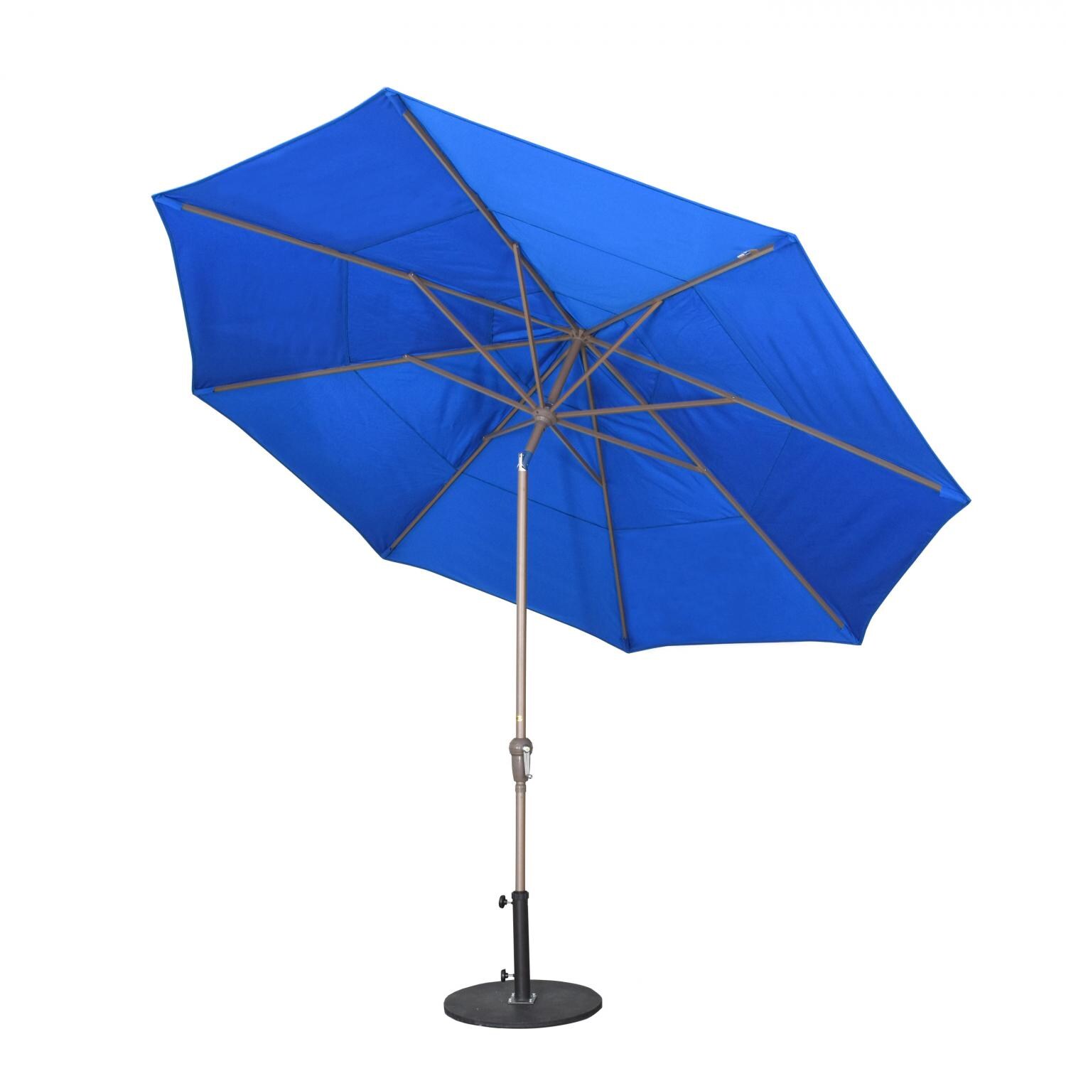 California Umbrella Sunset Series 11 Ft Octagonal Aluminum Auto Tilt Patio Umbrella W/ Crank Lift & Double Vent - Tilted (Base Not Included) thumbnail