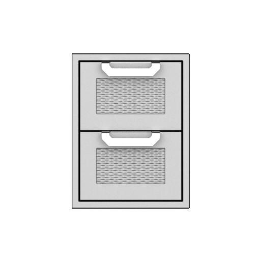 Hestan 16-Inch Double Storage Drawers - Steeletto - AGDR16-SS