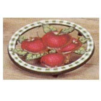 Old Dutch Hand Painted Apple Round Trivet