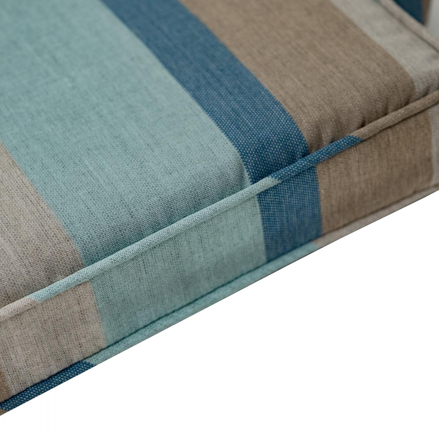 Sunbrella Gateway Mist Large Outdoor Replacement Seat Cushion W/ Piping By UltimatePatio.com - Piping Detail thumbnail