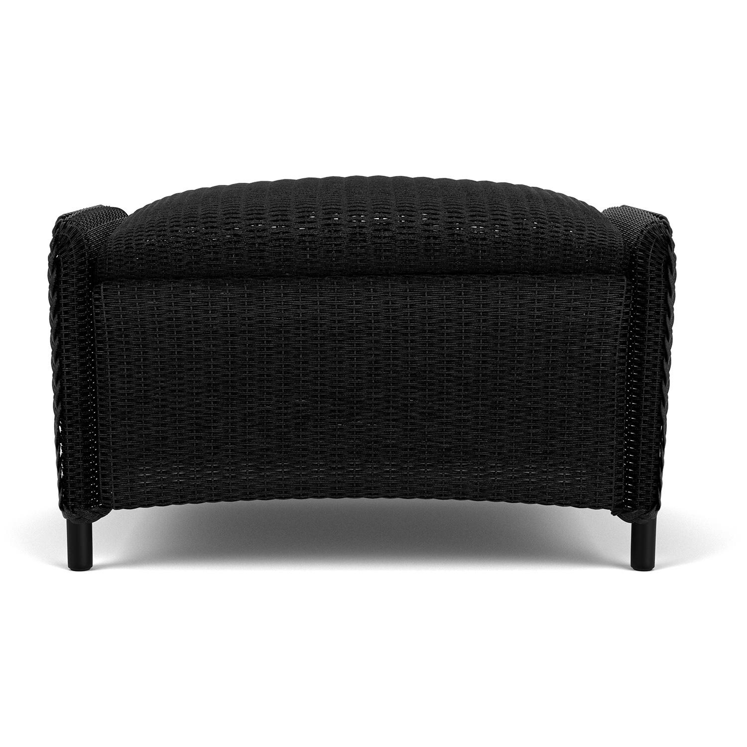 Reflections Lloyd Loom Ottoman in Ebony by Lloyd Flanders