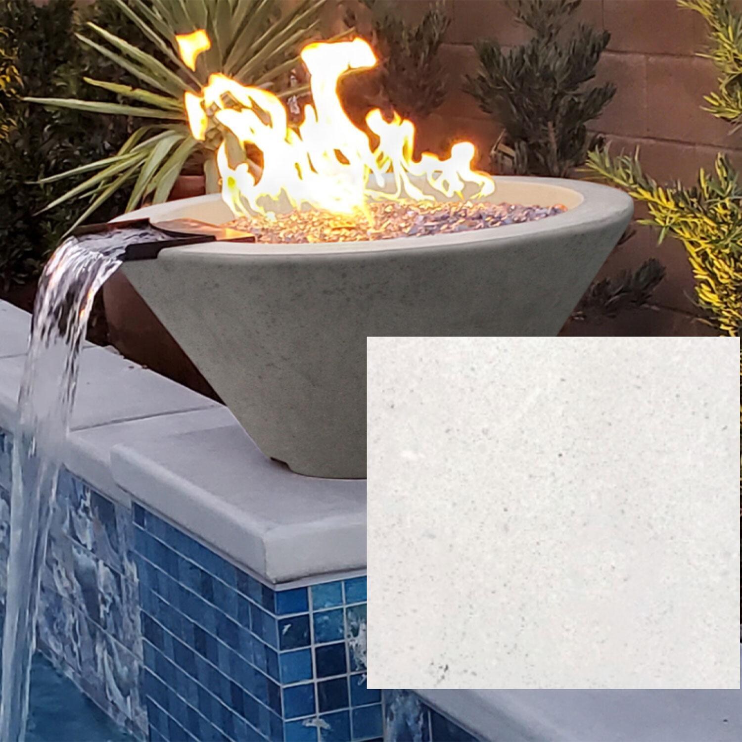 Prism Verona Natural Gas Match Lit Fire & Water Bowl - Ultra White Finish thumbnail
