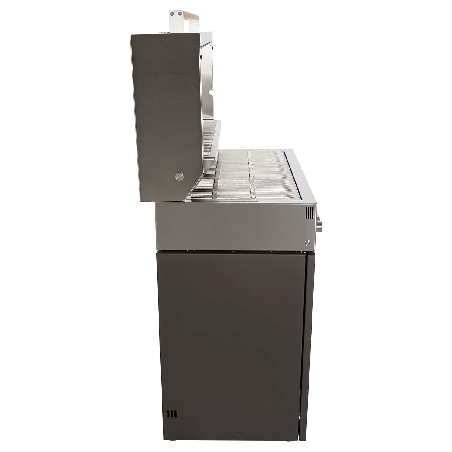 Flammkraft 1030973 Model D Natural Gas Grill - Deep Umbra - Side - White Background thumbnail