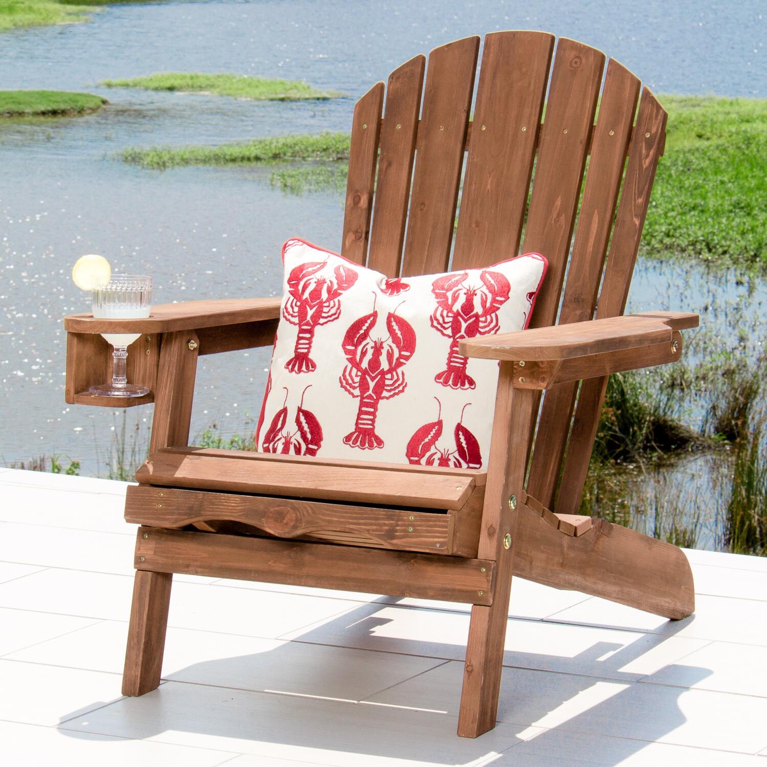 Pelican Hill Wood Adirondack Patio Chair With Pull Out Ottoman Pelican Hill Wood Adirondack Patio Chair With Pull Out Ottoman Dark Brown Perschoice Com