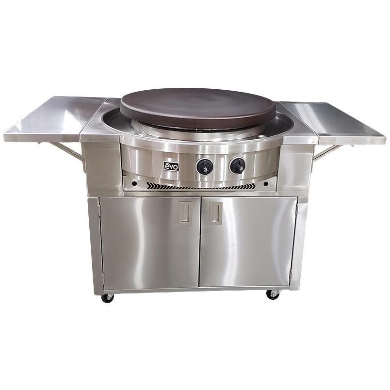 Evo 10-0055-LP Affinity 30G Flattop Propane Gas Grill On Stainless Steel Cart thumbnail
