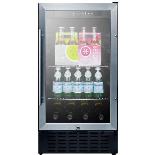 Summit 2.7 Cu. Ft. ADA Compliant Built-In / Freestanding Beverage Refrigerator - Stainless Steel - Full View thumbnail
