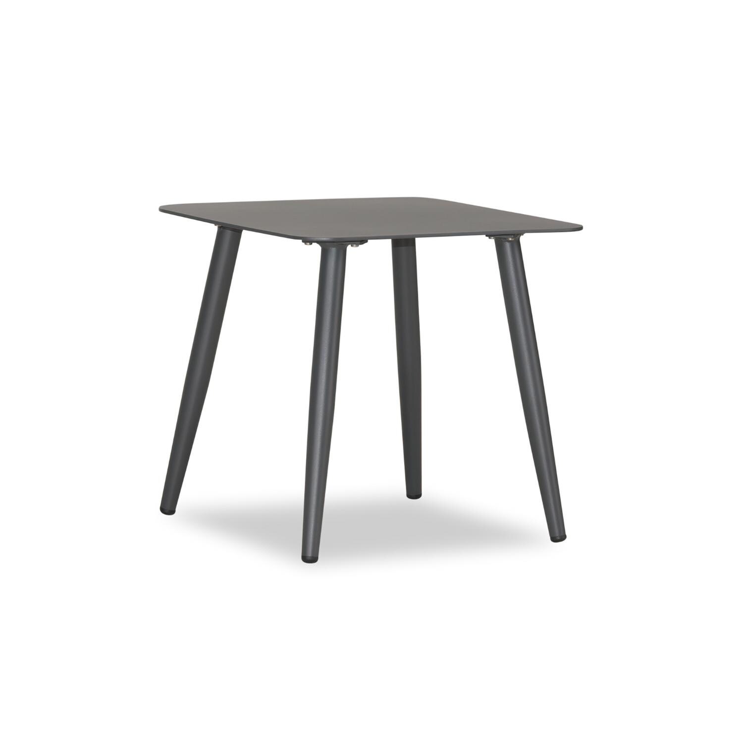Lakeview Midnight Cove 19 3/4 Inch Slate Aluminum End Table - Angled - White Background thumbnail