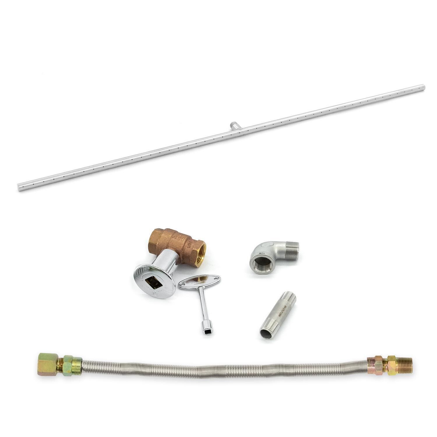 BBQGuys Signature Stainless Steel 48-Inch Natural Gas T-Style Burner W/ Connection Kit image