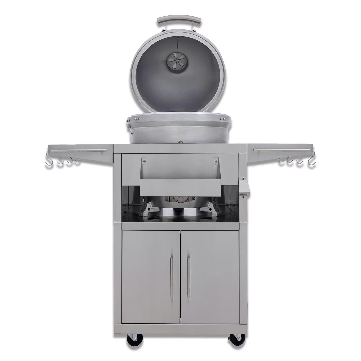 Blaze BLZ-20-KAMADO 20-Inch Cast Aluminum Kamado Grill on Stainless Steel Cart - thumbnail