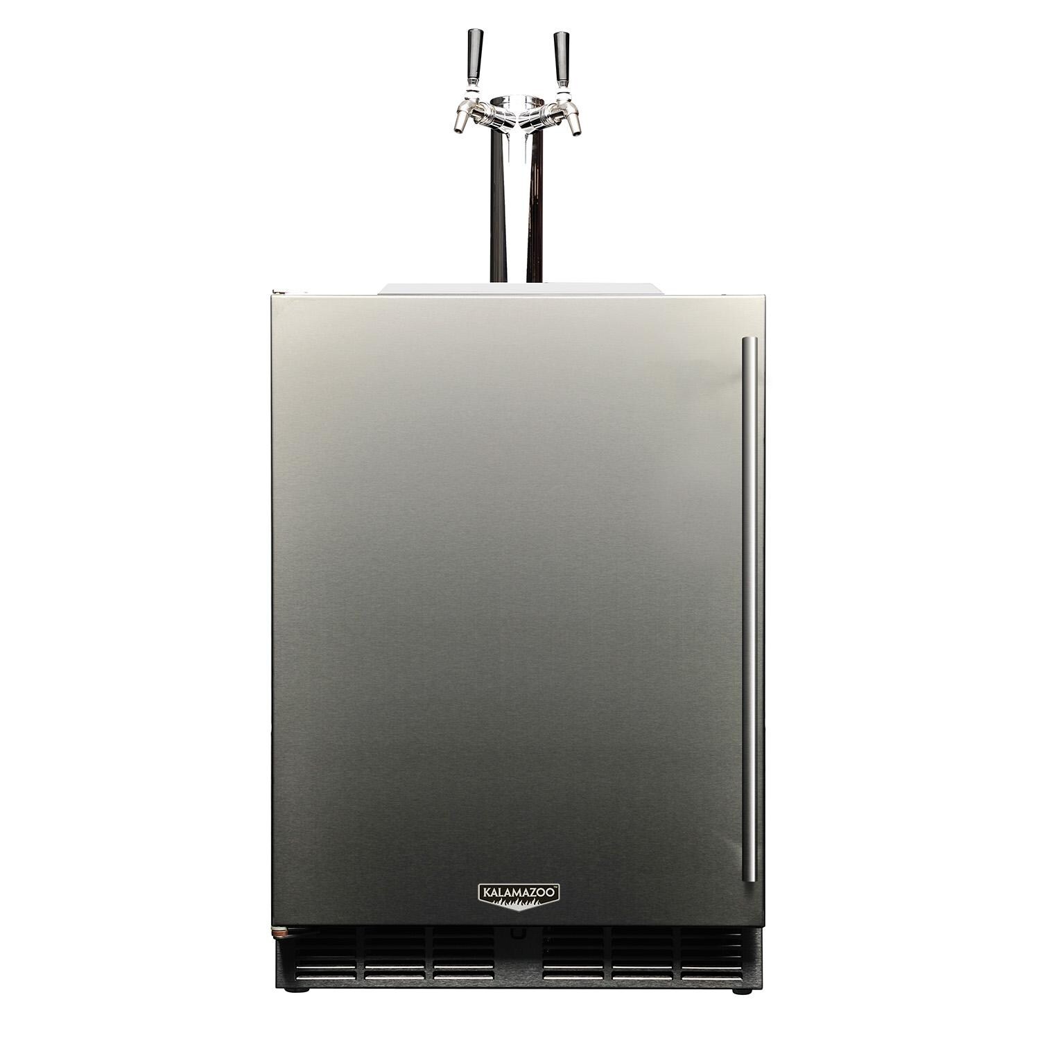 Kalamazoo K-HP24TO-4-1LL-2-M6 Signature 24 Inch Refrigerated Keg Tapper - Left Hinge - Lock - 2 Tap - Marine-Grade thumbnail