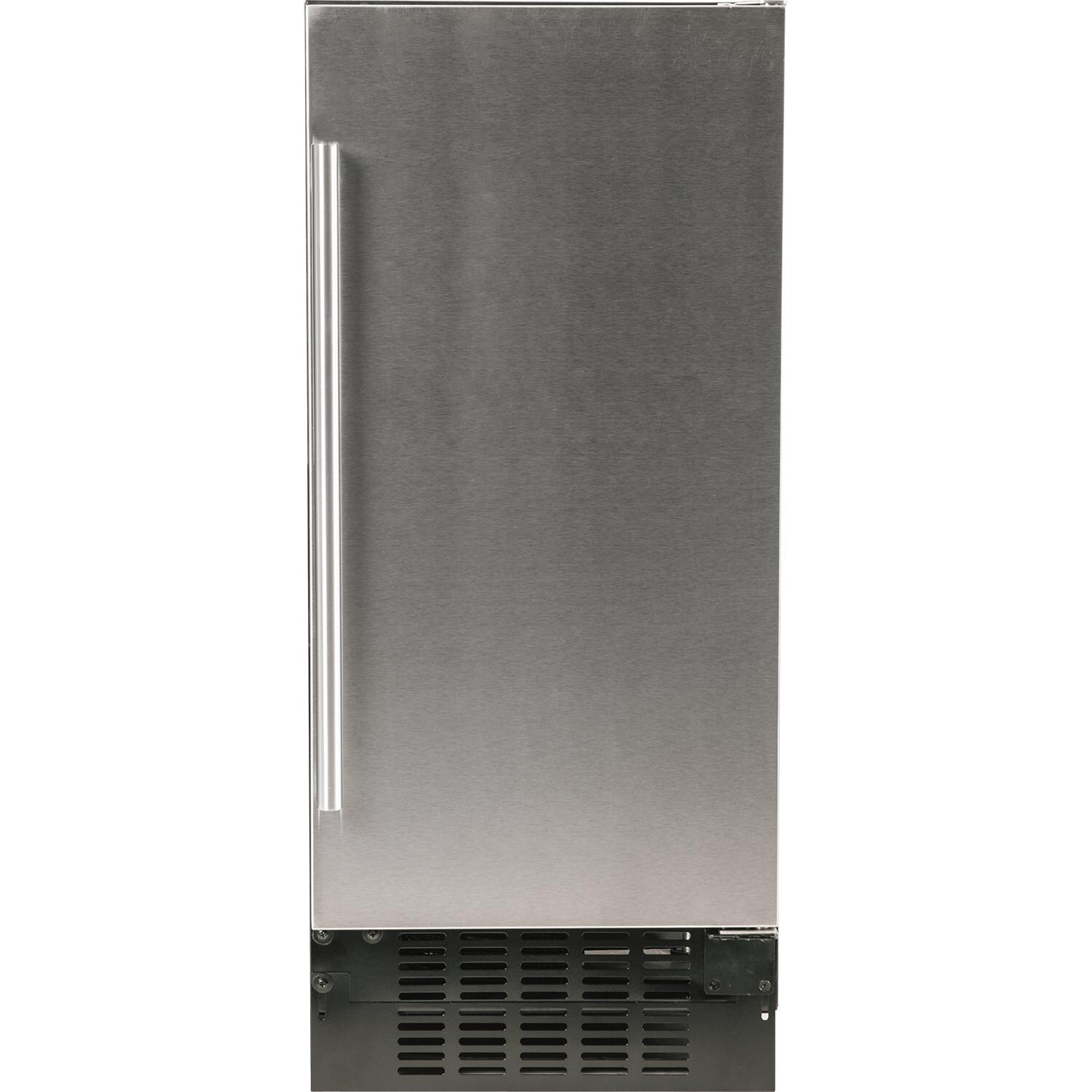 Azure 15-Inch 3 Cu. Ft. Compact Refrigerator - Stainless Steel - Front View W/ Vent Panel Extended thumbnail