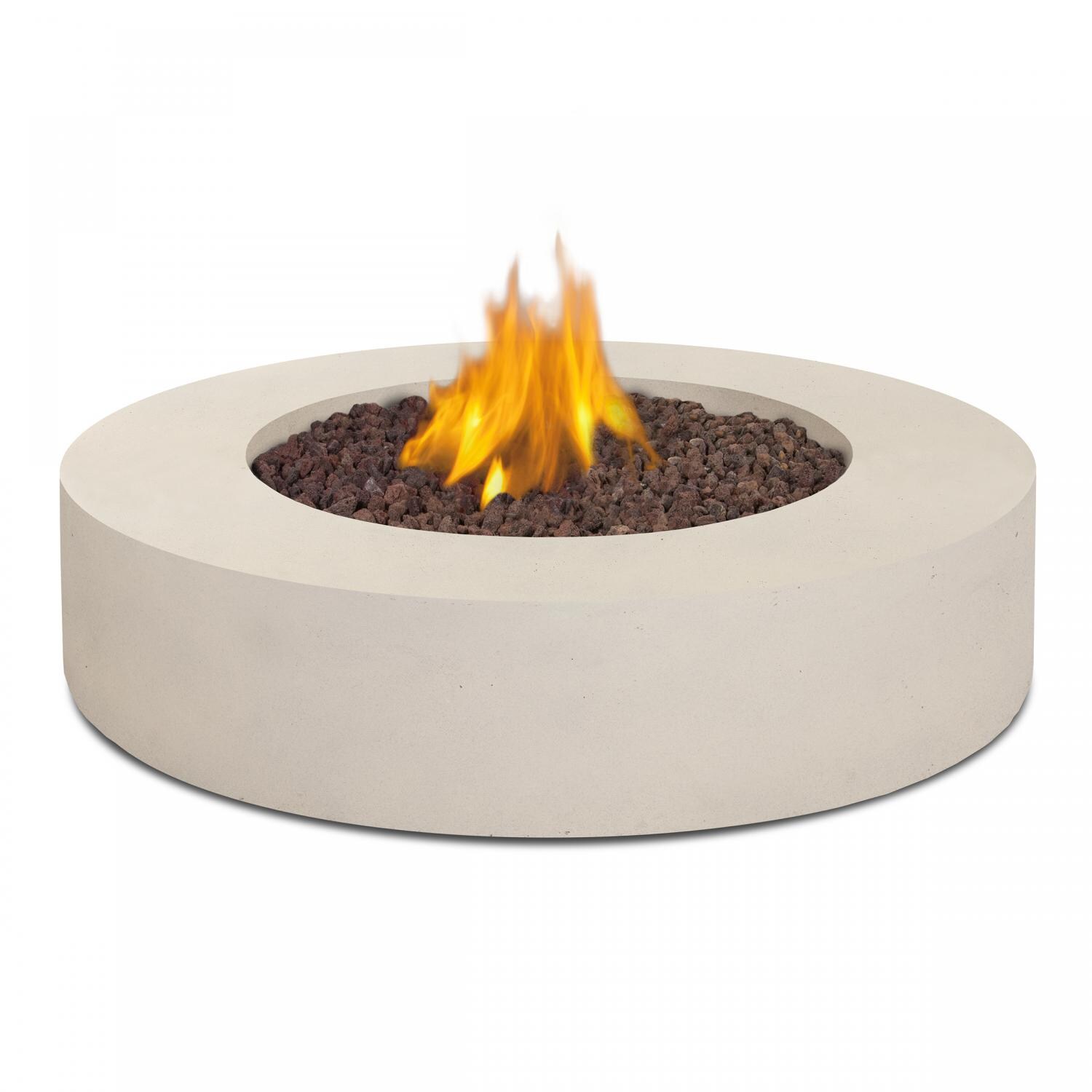Real Flame Mezzo 42-Inch Antique White Round Propane Gas Fire Pit Table - Main View thumbnail