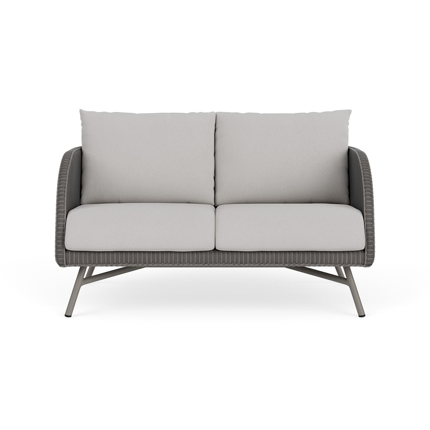 Lloyd Flanders Essence Loveseat W/Tundra Dove Fabric - Pewter Finish thumbnail