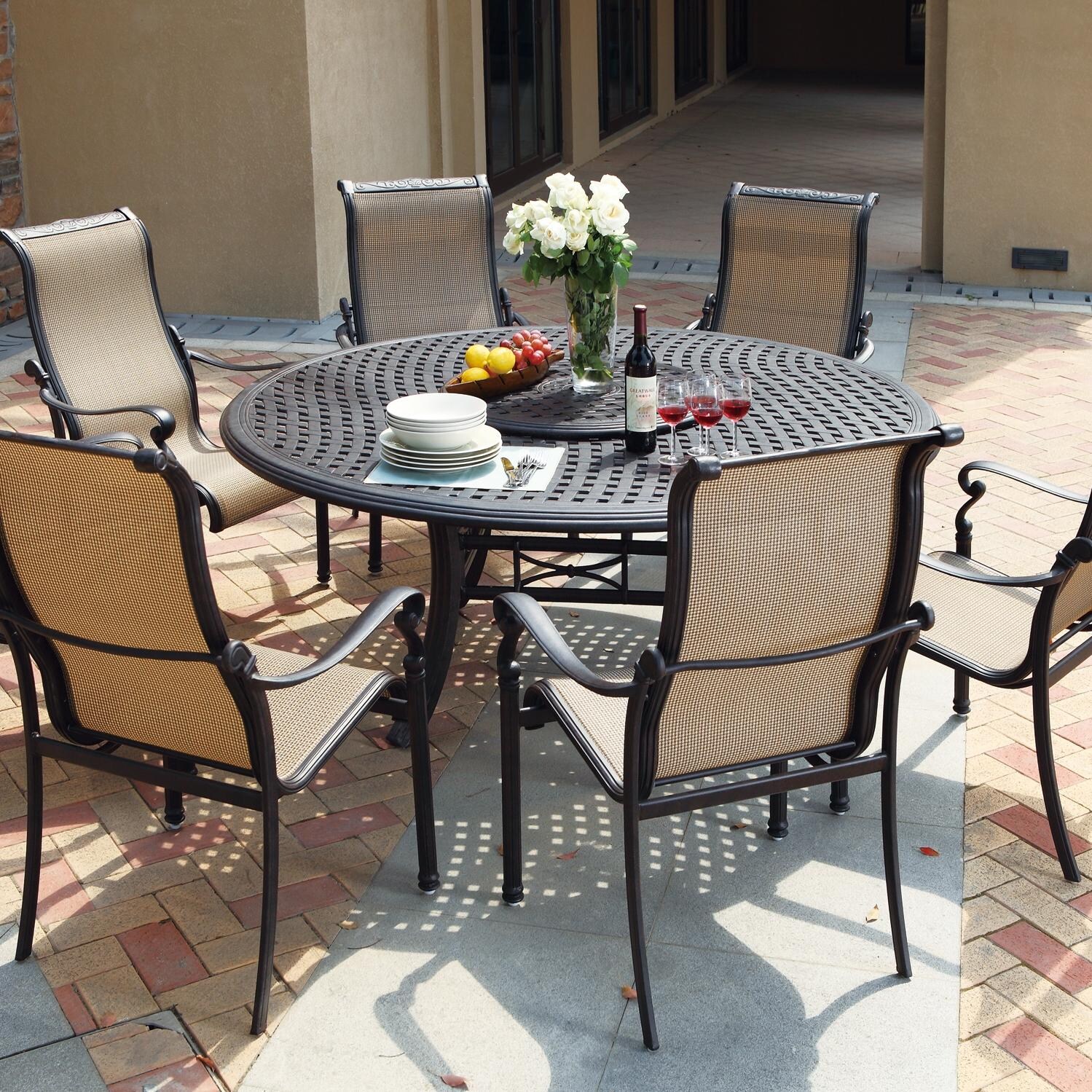 Darlee Monterey 7-Person Patio Dining Set - Antique Bronze thumbnail