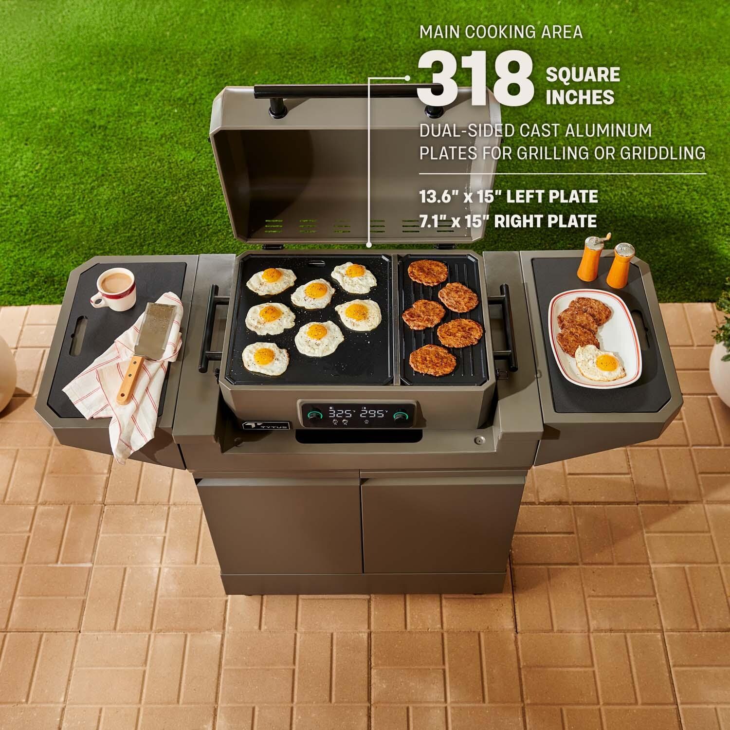 TYTUS TDT-CRT-EGRD Emberwood Electric Griddle and Prep Cart - Capacity - Detail thumbnail