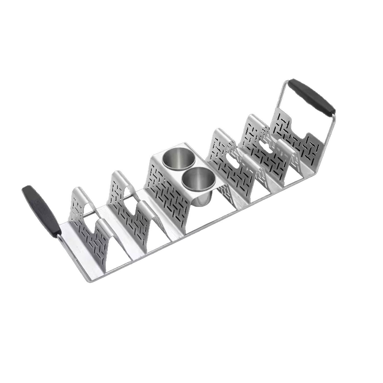 Weber 3400073 Taco Rack - Angled - White Background thumbnail