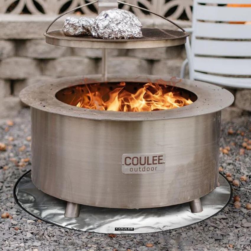 Coulee CAC-0032 Colorado 32" Outdoor Fire Pit Mat - Fire Pit Mat In Use With Fire Pit (Fire Pit Sold Separately) thumbnail