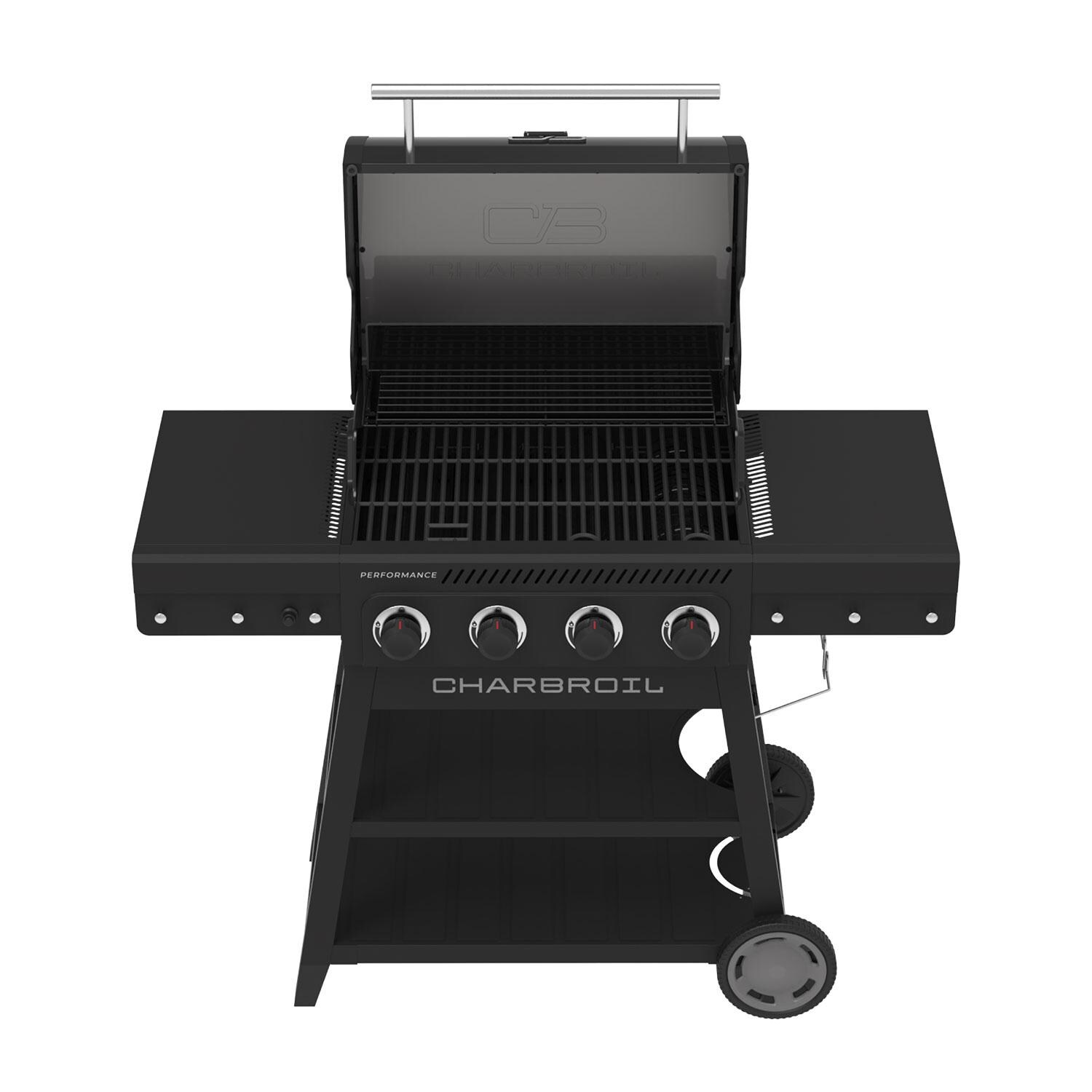 Charbroil 463348825 Performance Series 4-Burner Propane Grill A-Frame Cart - Black & Stainless Steel - Storage Cabinet - Detail thumbnail