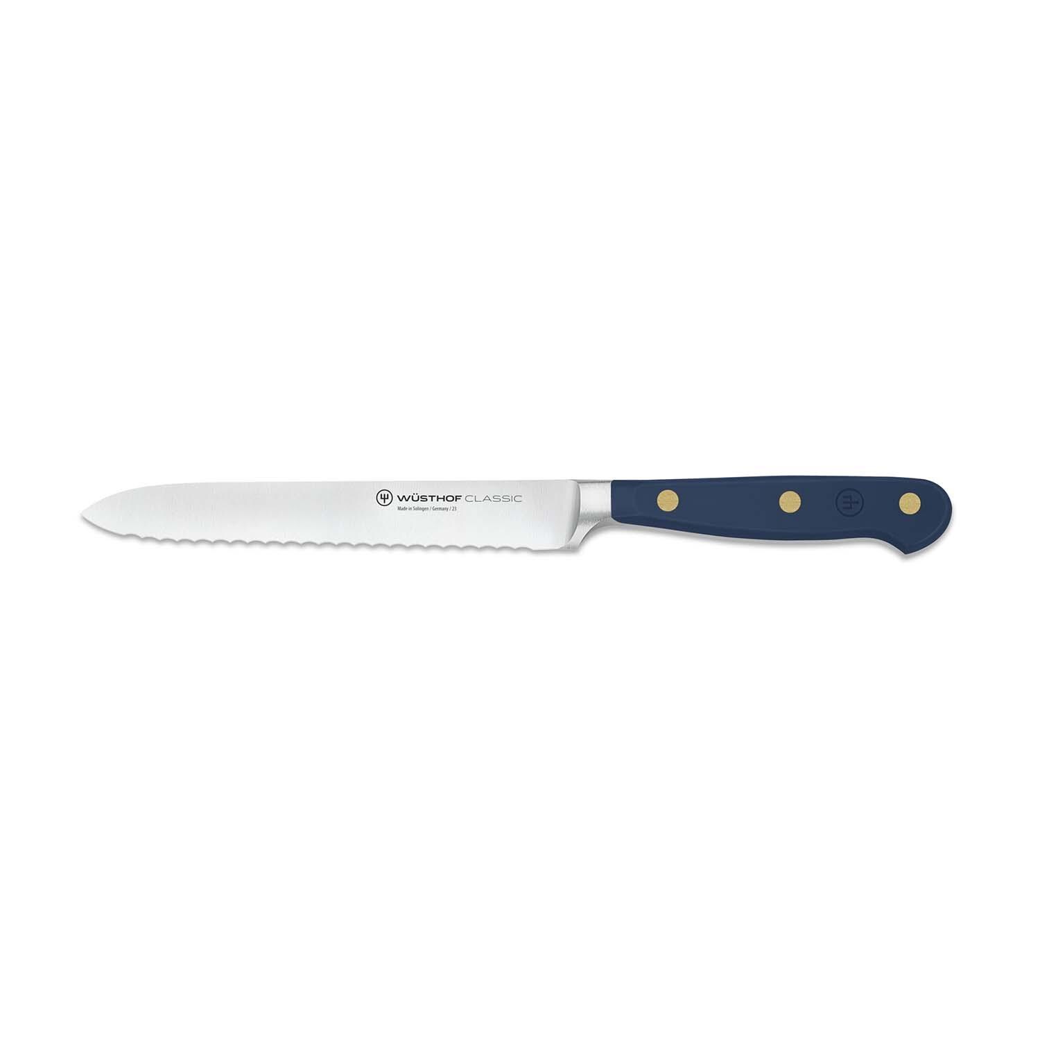 Wusthof Classic Wild Blueberry 5 Inch Serrated Utility Knife - 1061708614
