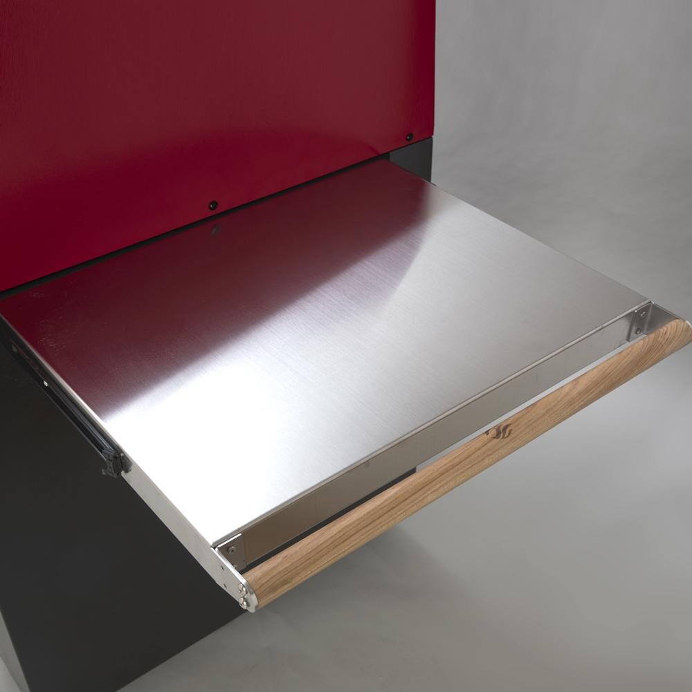 Forno Venetzia Torino 300 - Pull-Out Side-Shelf With Oak Handle Detail View