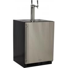 Marvel 24-Inch Right Hinge Twin Tap Beer Dispenser / Kegerator - Stainless Steel - ML24BTS2RS image