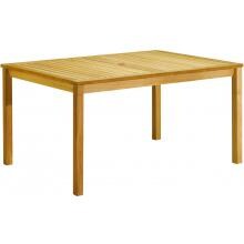 Hampton 58 X 40 Inch Rectangular Natural Shorea Patio Dining Table By Oxford Garden image