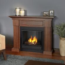 Real Flame Hillcrest 48-Inch Gel Fireplace With Mantel - Chestnut Oak - 7910-CO image