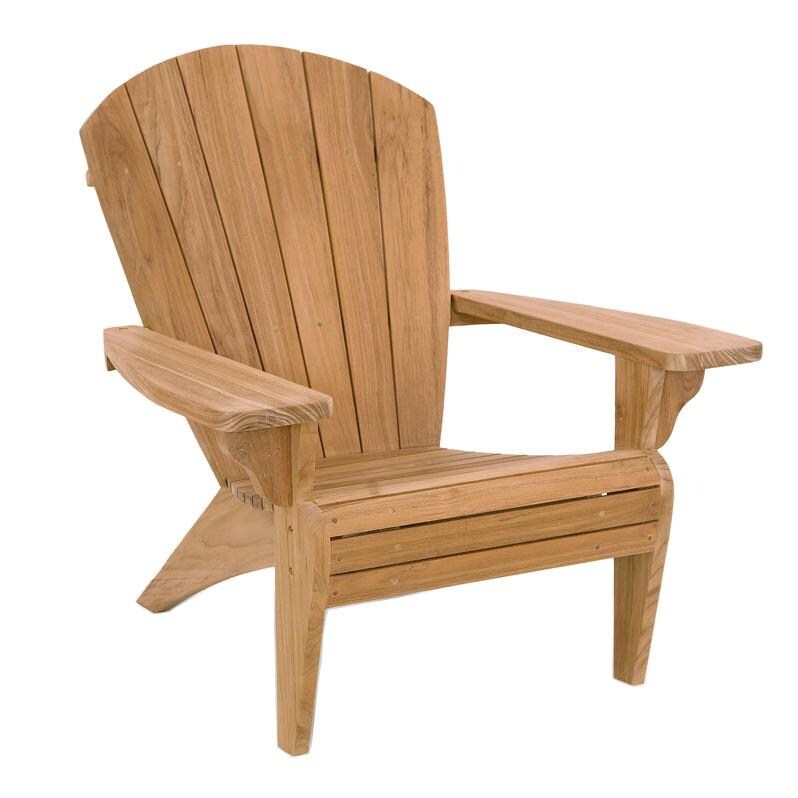 Key Wester Teak Patio Adirondack Chair By Douglas Nance thumbnail