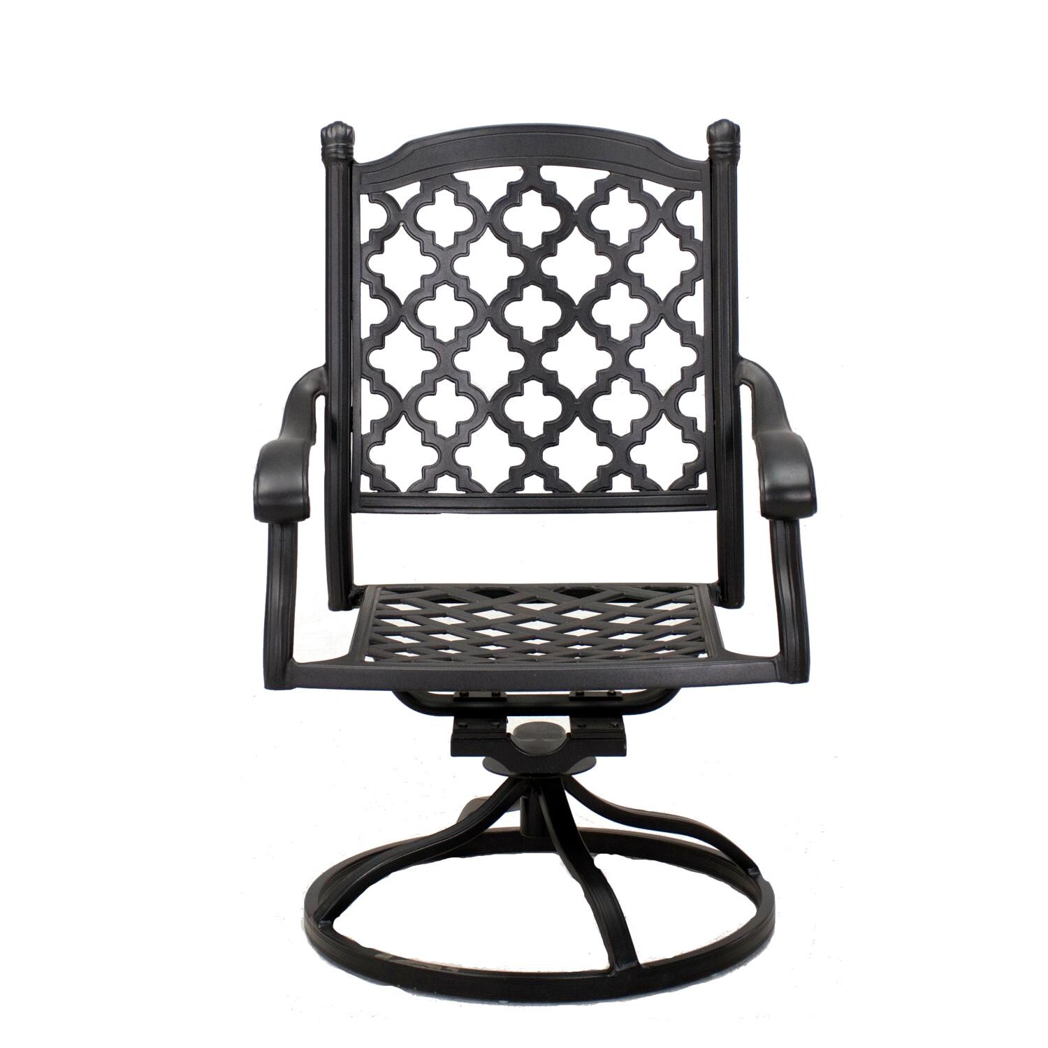 Darlee 201650-9PC-30SL Madison Cast Aluminum Swivel Rocker Dining Chair - Frame thumbnail