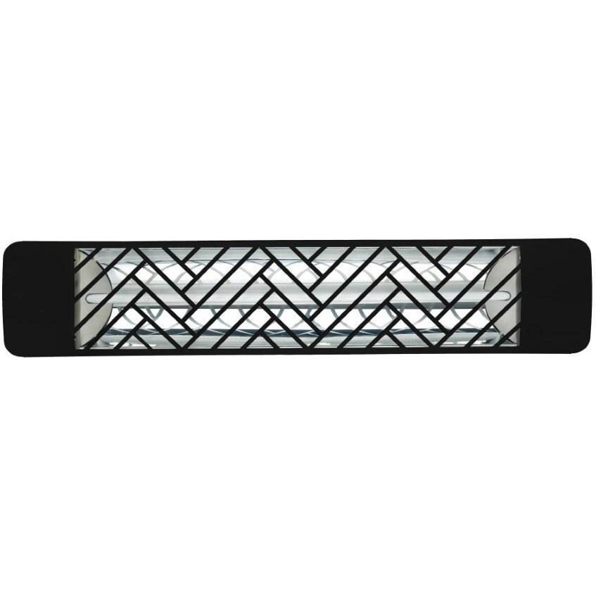 Eurofase EF25277B1 Chevron Series 39 Inch 2500 Watt Single Element Marine Grade 277V Electric Patio Heater in Black - On - White Background thumbnail