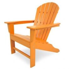 South Beach Recycled Plastic Wood Patio Adirondack Chair By POLYWOOD - Tangerine