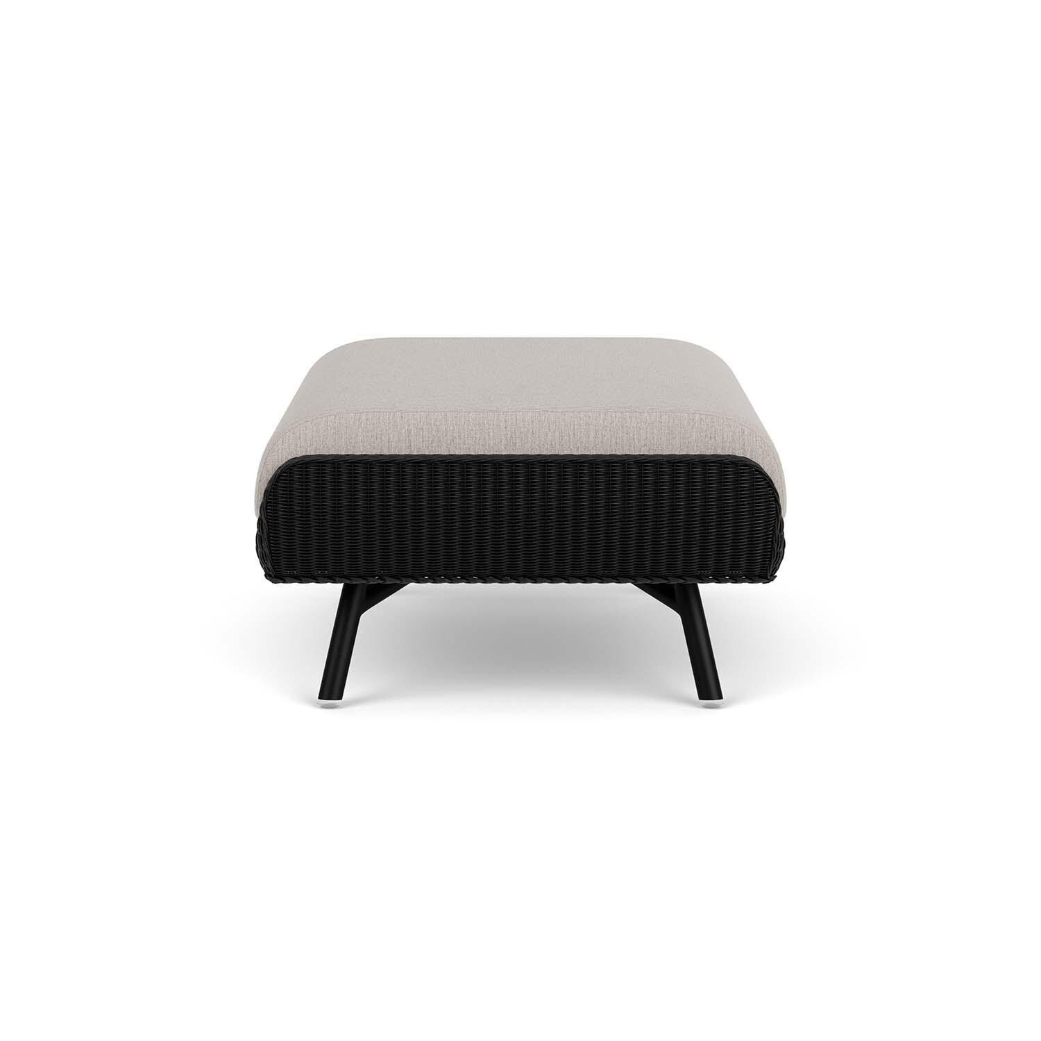 Lloyd Flanders Essence Ottoman W/Remy Cloud Fabric - Ebony Finish - Side thumbnail