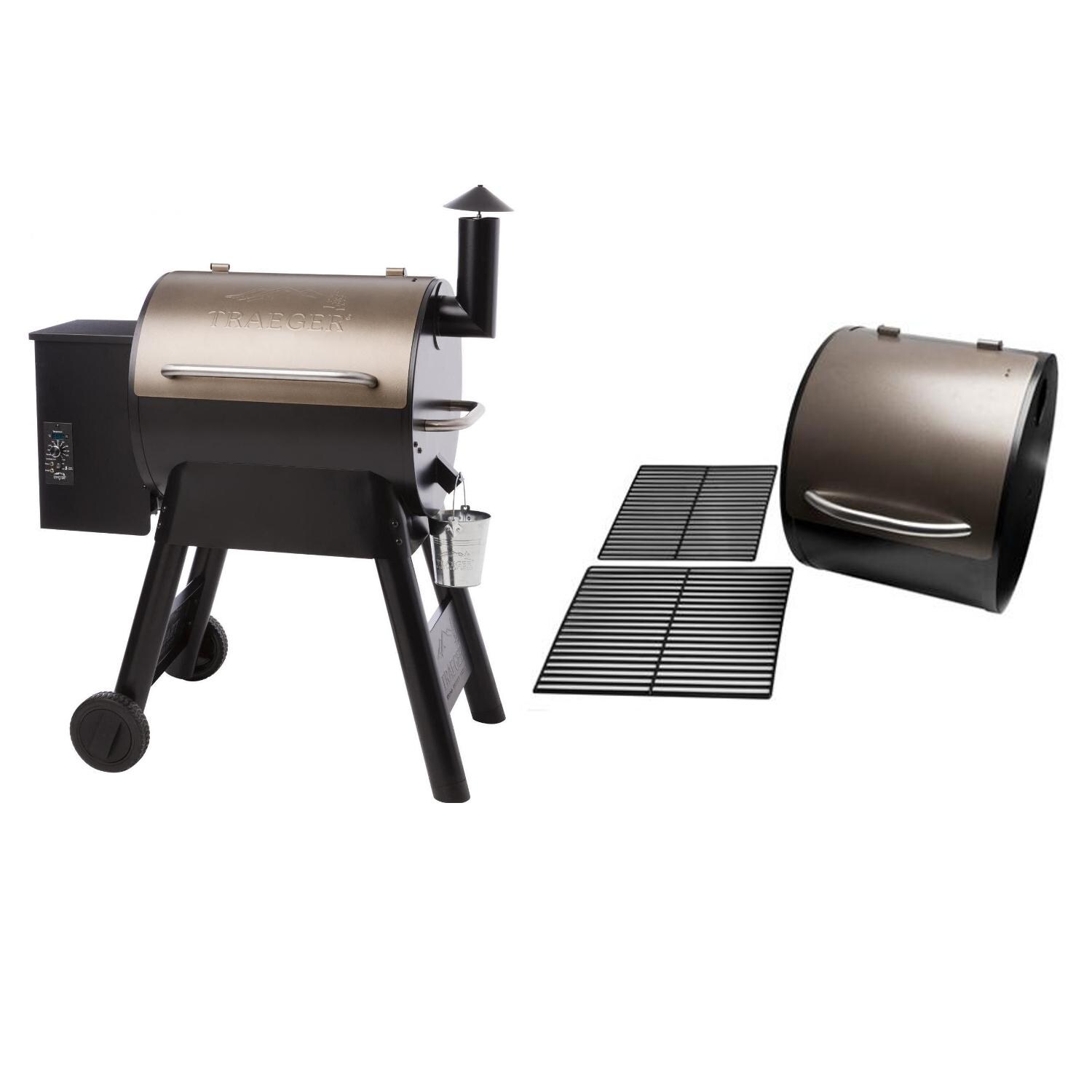 Traeger Pro Series 22-Inch (Gen 1) Wood Pellet Grill W/ Cold Smoke Cabinet - TFB57PZB + BAC253
