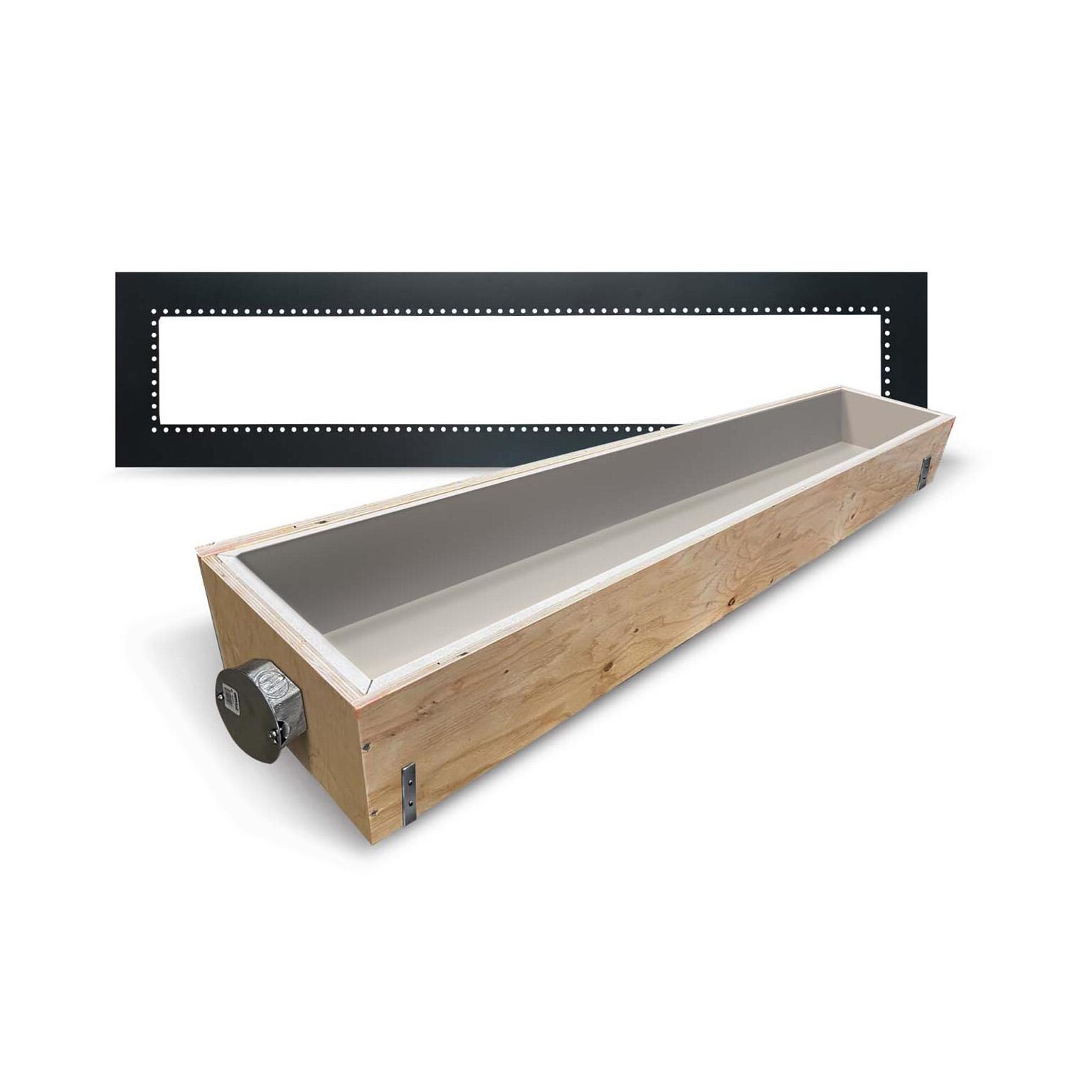 Eurofase 61-in Flush Mount & Fire Rated Box Bundle - Black - White Background thumbnail