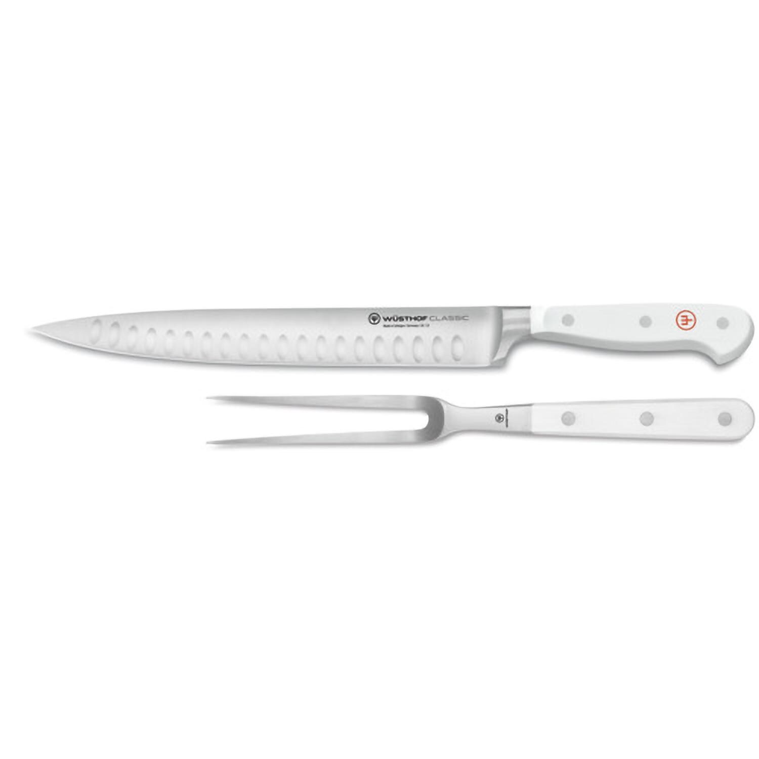 Wusthof 1120260201 Classic White 2-piece Carving Set - White Background thumbnail