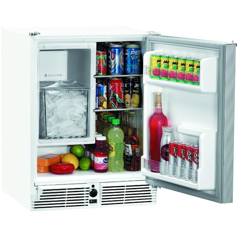 ULine 2.1 Cu. Ft. Marine / RV Compact Refrigerator / Ice Maker White CO29WHTP BBQ Guys