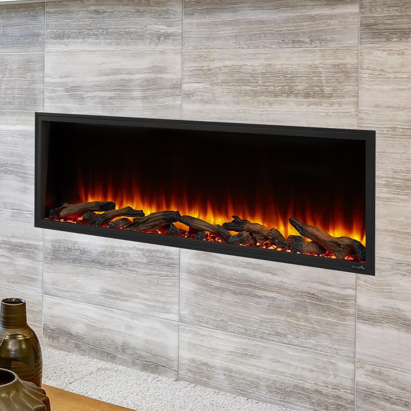 Simplifire Scion 55 Inch Linear Built In Electric Fireplace Sf