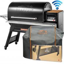 Traeger Timberline 1300 Wi-Fi Controlled Wood Pellet Grill W/ Bottom Shelf & Grill Cover - TFB01WLB image