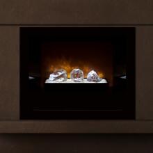 Modern Flames Home Fire 36-Inch Built-In Fireplace W/ Focus Bowl & Reflective Black Glass Side Panels - HF36CBI image