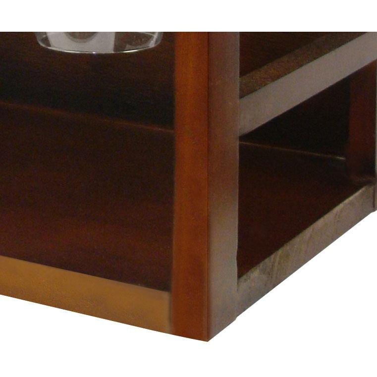 Vinotemp EP-STACK12G Stackable Wood Wineglass Rack Base Detail