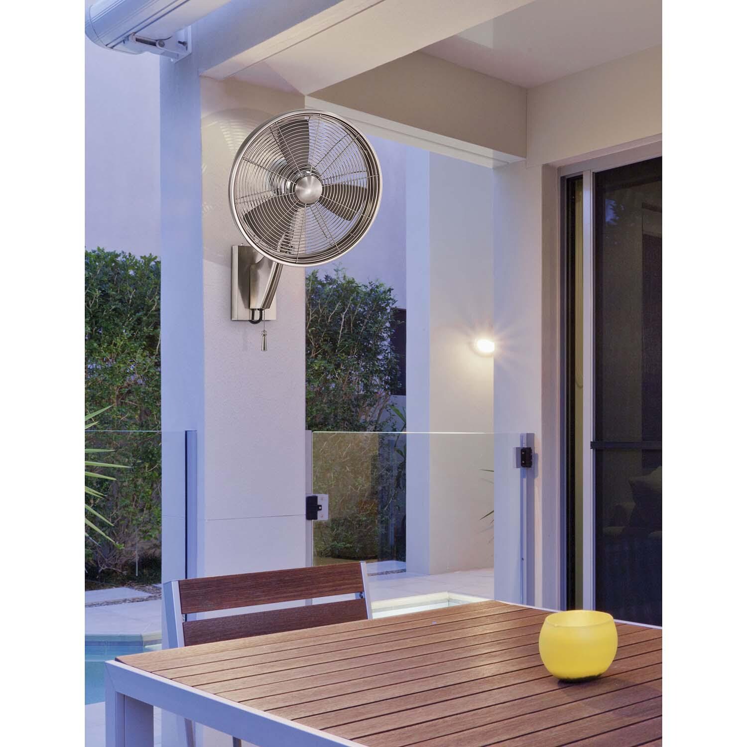Minka-Aire F307-MBK Anywhere 16-Inch 3-Blade Oscillating Fan in Matte Black Finish w/ Matte Black Blades - Outdoor Living (Shown in Brushed Nickel) thumbnail