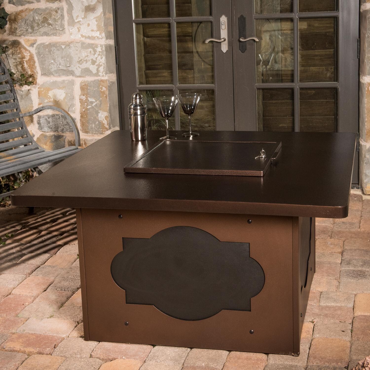 Cc Products Maitre D 48 Inch Square Natural Gas Fire Table