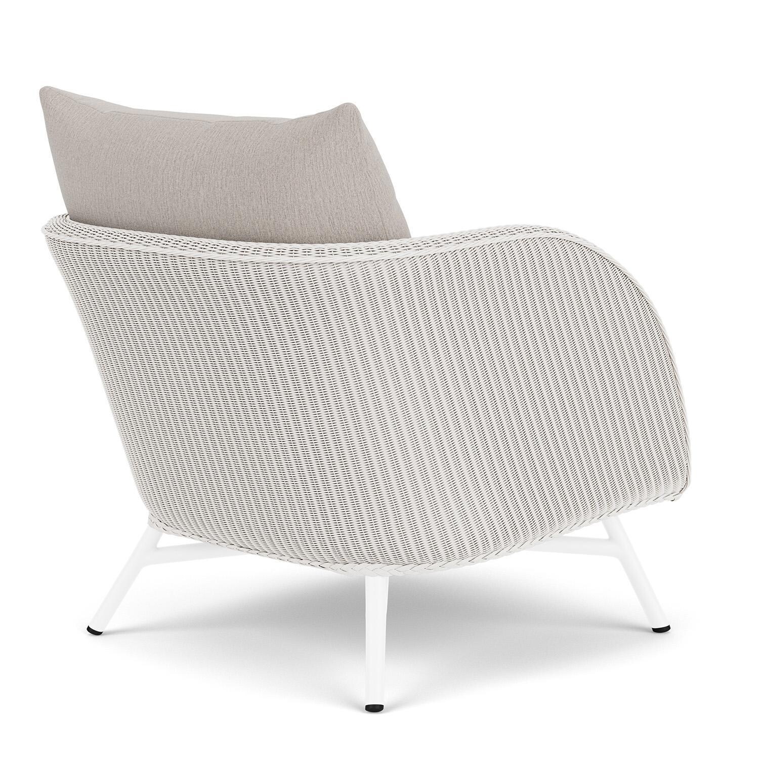 Lloyd Flanders Essence Lounge Chair W/Remy Cloud Fabric - White Finish - Back Right thumbnail