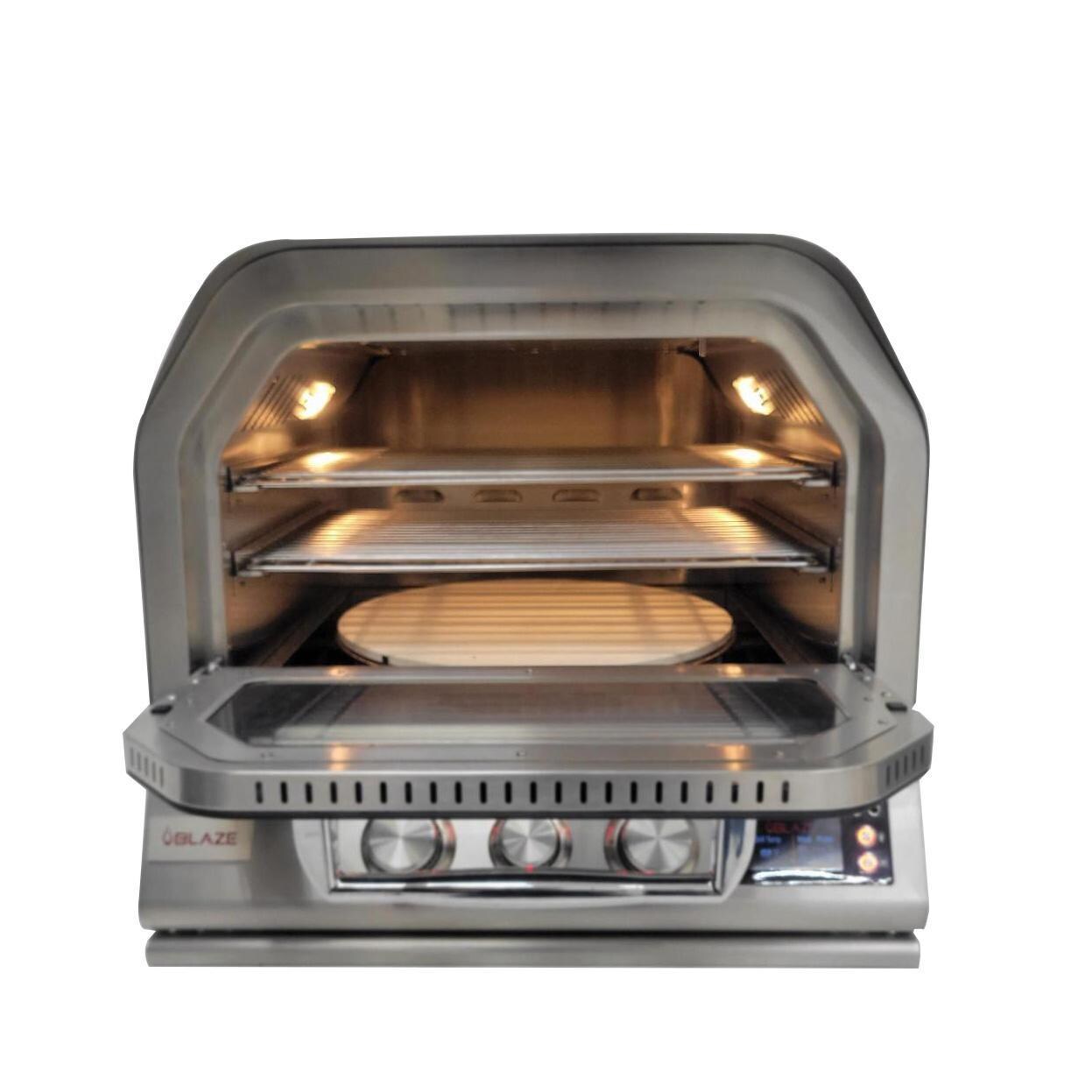 Blaze BLZ-26-PZOVN-LP 26-Inch Built-In Propane Outdoor Oven W/ Rotisserie - Open Door Front Facing - White Background