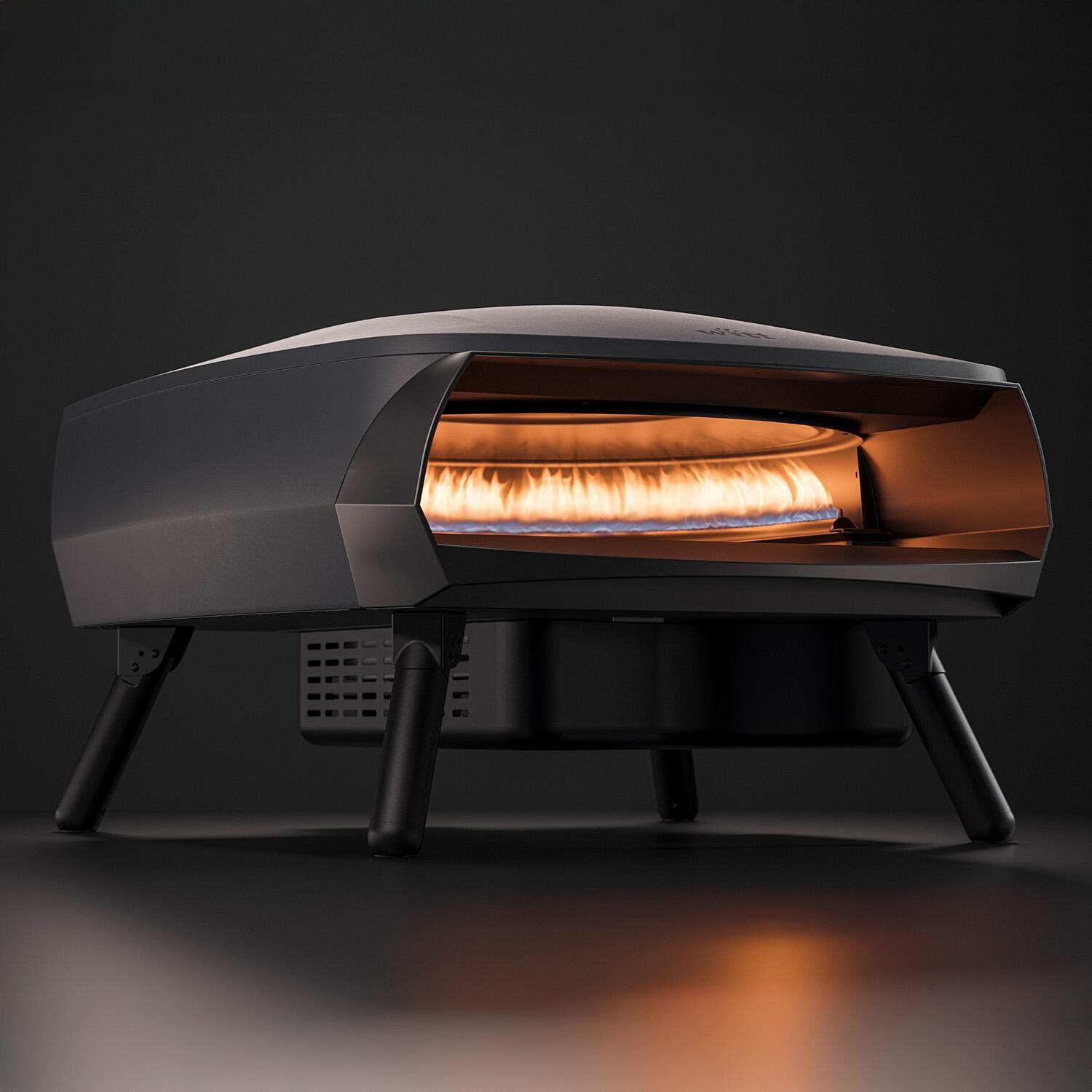 Witt 80650064 Etna Rotante Propane Pizza Oven - Matte Graphite -  Front Left - White Background thumbnail