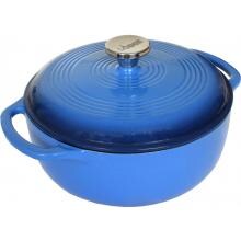 Lodge 7.5 Quart Colored Enamel Cast Iron Dutch Oven Caribbean - Gradated Blue - EC7D33 image