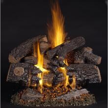 Rasmussen 24-Inch TimberFire Gas Log Set With Vented Natural Gas LC Multi-Burner - Match Light