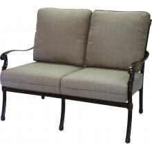 Darlee Florence Cast Aluminum Patio Loveseat - Mocha image