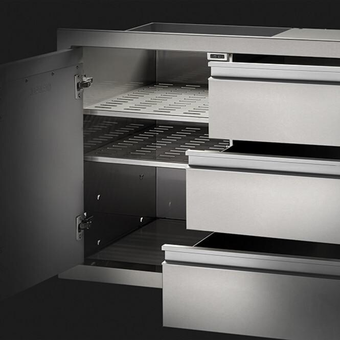 Napoleon - BI-4224-1D3DR - 42-Inch Large Single Door & Triple Drawer - Open thumbnail