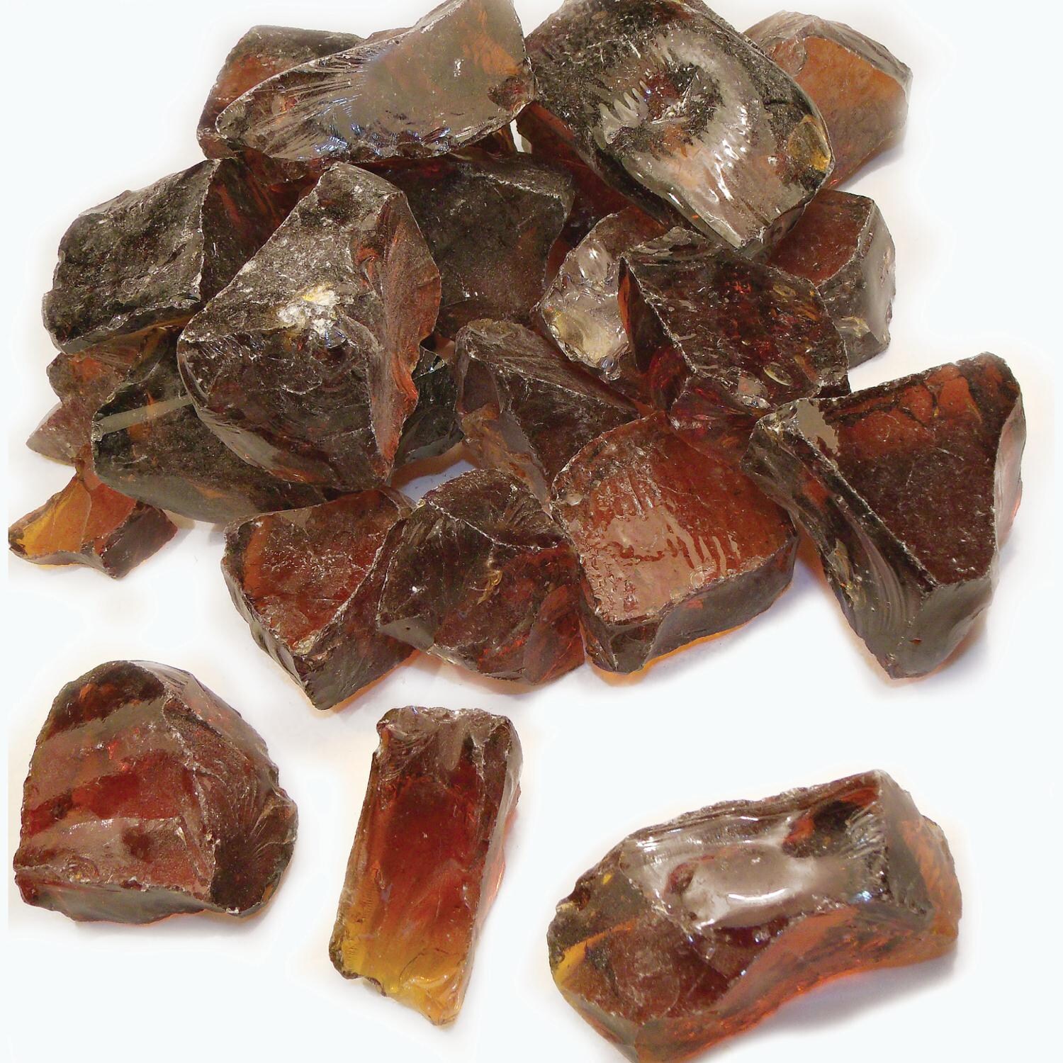 Enhance A Fire Rusty Iron 1-inch & 2-inch Crushed Fire Glass - 5 lbs